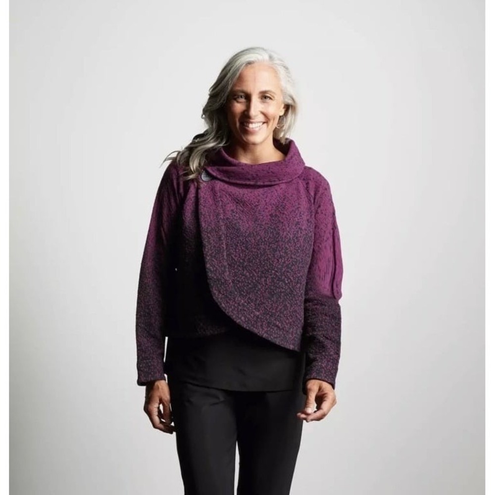 Liv By Habitat Clothes Purple Plum Black Blue Pebbled Sweater Women Size‎ S NWT